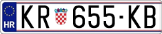 License plate of Croatia, Regular plates