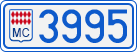 License plate of Monaco, Cars