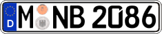 German license plate, Regular plates