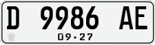 License plate of Indonesia, Regular plates