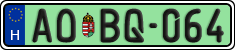license plates of Hungary, Regular plates (2022)