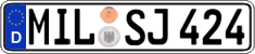 German license plate, Regular plates