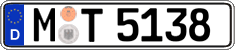 German license plate, Regular plates