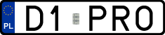 License plates of Poland, Vanity Plates