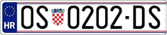 License plate of Croatia, Regular plates