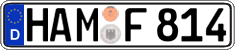 German license plate, Regular plates