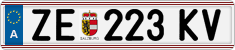 License plate of Austria, Regular plates