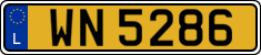 License plate of Luxembourg, 2003 year system
