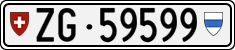 License plate of Switzerland, Cars