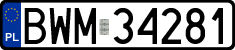 License plates of Poland, Regular car plates