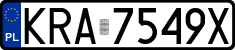License plates of Poland, Regular car plates