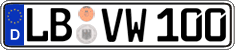 German license plate, Regular plates