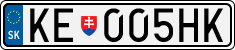 License plate of Slovakia, Cars