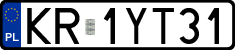 License plates of Poland, Regular car plates
