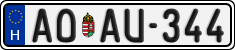 license plates of Hungary, Regular plates (2022)