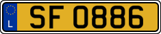 License plate of Luxembourg, 2003 year system