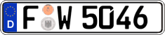 German license plate, Regular plates