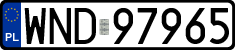 License plates of Poland, Regular car plates