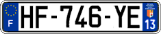 French license plate, SIV (ordinary)