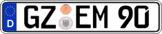 German license plate, Regular plates