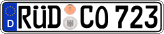 German license plate, Regular plates