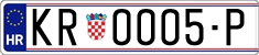 License plate of Croatia, Regular plates