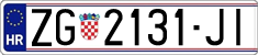 License plate of Croatia, Regular plates
