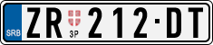 License plate of Serbia, Cars