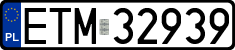 License plates of Poland, Regular car plates