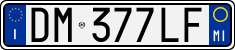 License plate of Italy, Cars (1994 year series)