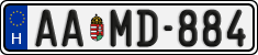 license plates of Hungary, Regular plates (2022)