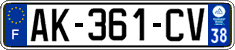 French license plate, SIV (ordinary)