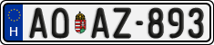 license plates of Hungary, Regular plates (2022)