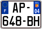French license plate, SIV (ordinary)