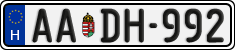license plates of Hungary, Regular plates (2022)