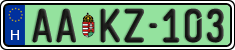 license plates of Hungary, Regular plates (2022)