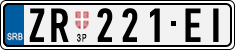 License plate of Serbia, Cars
