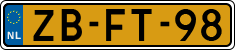 License plate of the Netherlands, Cars