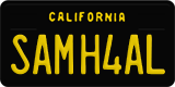 California, Vanity Plates