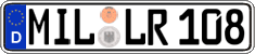 German license plate, Regular plates