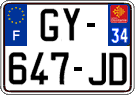 French license plate, SIV (ordinary)