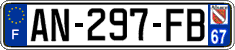 French license plate, SIV (ordinary)