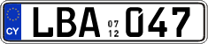 License plate of Cyprus, Regular plates