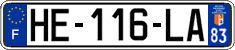 French license plate, SIV (ordinary)