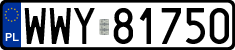 License plates of Poland, Regular car plates