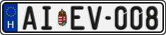 license plates of Hungary, Regular plates (2022)