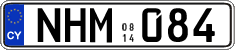 License plate of Cyprus, Regular plates