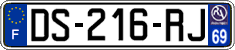 French license plate, SIV (ordinary)