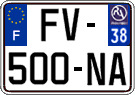 French license plate, SIV (ordinary)