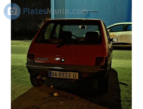 BA 8933 U, Peugeot 205